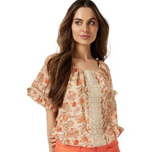 NWT ESQUALO Touch of Sun Lace Blouse